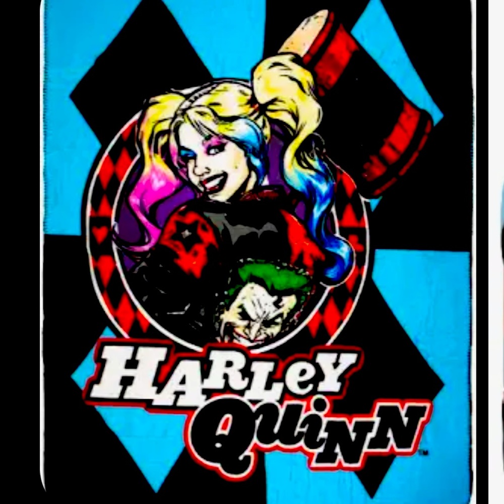 Harley Quinn lightweight fleece blanket